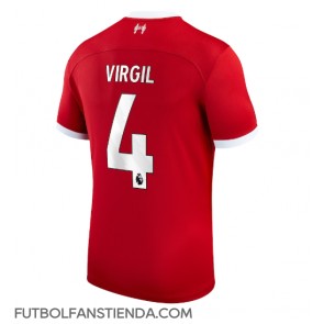 Liverpool Virgil van Dijk #4 Primera Equipación 2023-24 Manga Corta